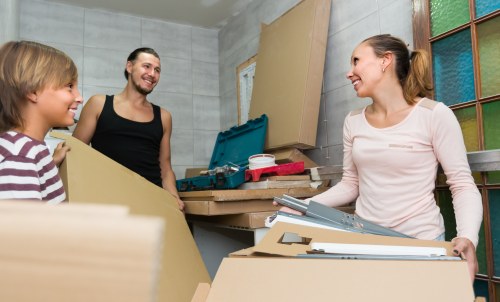 Professional removals team planning a Wennington house move