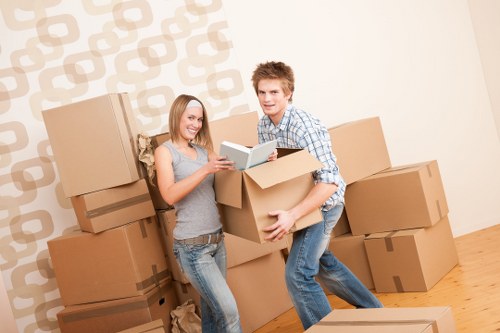 Careful packing of household items in Wennington