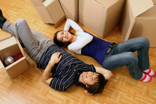 Residential furniture being loaded for Wennington removals
