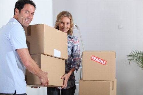 Careful loading of boxes and furniture for small removals