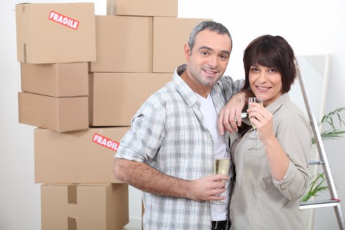 Packed household items prepared for long-term storage in Wennington